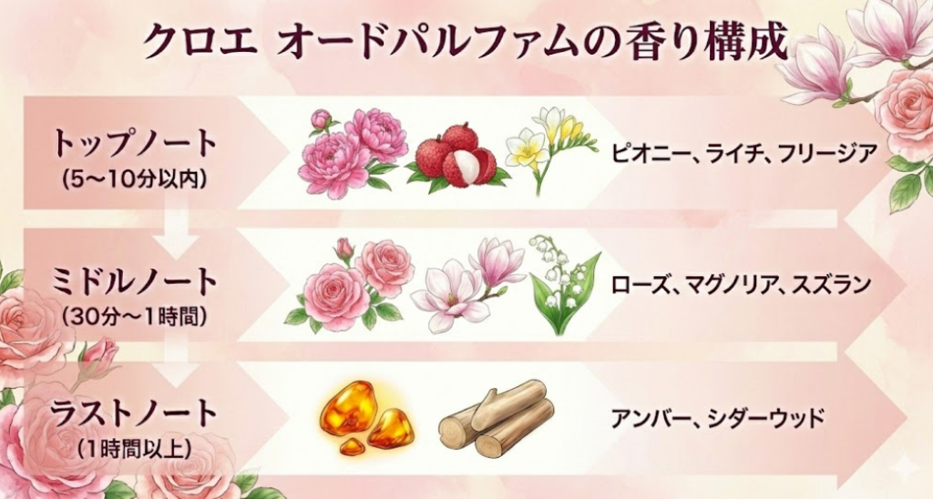 クロエオードパルファムの香りの構成